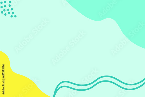 Abstract memphis vector cute blue yellow background wallpaper Free Vector
