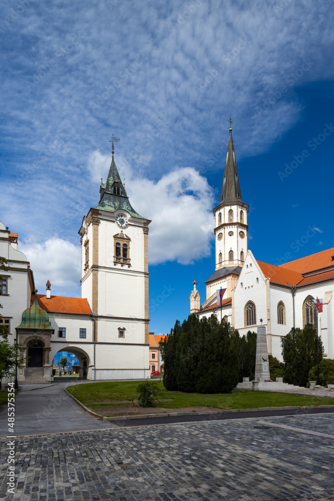 Old Town Hall and St. James church in Levoca, UNESCO site, Slovakia