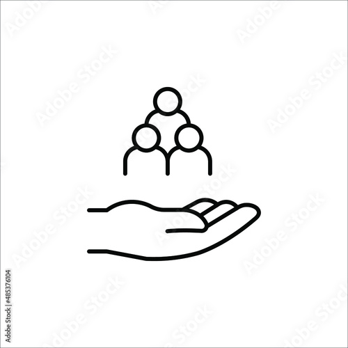 Business people icon. vector illustration. An inclusive workplace. Employee’s Protection. eps 10