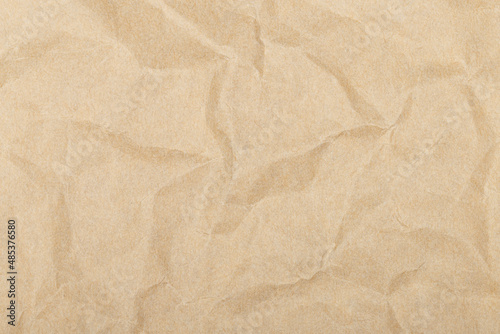 Brown crumpled recycle paper texture background