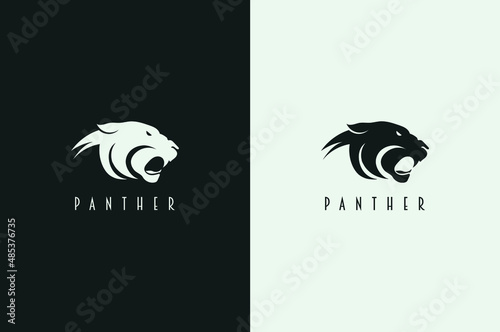 Minimal Black Panther logo