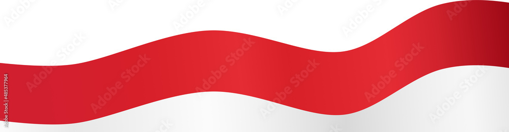 Naklejka premium Bottom waving Indonesia flag isolated on png or transparent background,Symbol of Indonesia, template for banner,card,advertising ,promote,and business matching country poster, vector