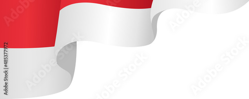 Corner waving  Indonesia flag  isolated  on png or transparent background,Symbol of Indonesia,template for banner,card,advertising ,promote,and business matching country poster, vector illustration