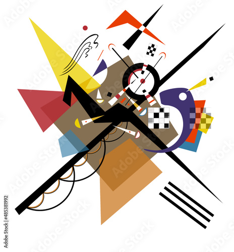 Abstract geometrical vector background, illustration inspired by Kandinsky photo