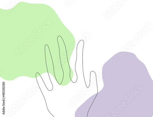 vector lines abstract human composition, illustration, wallpaper and background in pastel hues