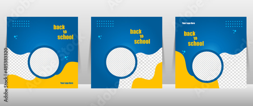 Back To School Flyer Set Vector Art