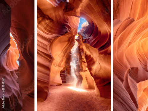 Antelope Canyon, Arizona - abstract background. Travel and nature concept.