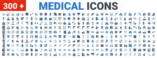 Medical Vector Icons Set. Glyph Icons, Sign and Symbols in Solid Design. Medicine, Health Care and Coronavirus COVID 19 pandemic. Mobile Concepts and Web Apps. Modern Infographic Logo and Pictogram