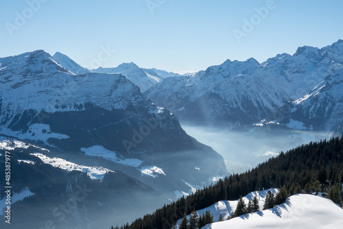 Winterlandschaft in den Schweizer Alpen photo