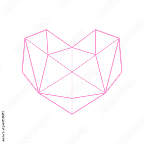 Pink Heart Basic Simple Shapes Isolated on White Background, Geometric Heart  Icon, 2d Shape Symbol Heart Stock Vector - Illustration of colorful,  geometry: 190502150