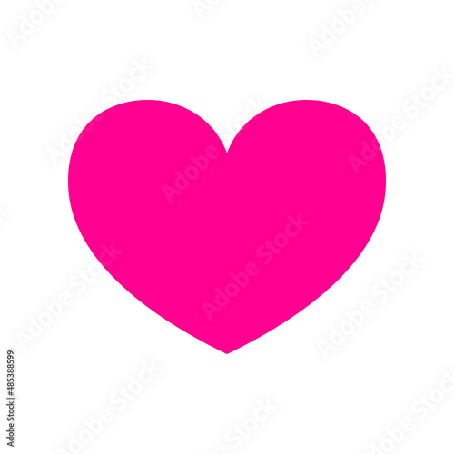 Vector pink heart in a modern style. Vector illustration for your graphic design. Logo  Heart-Shaped icon. Design elements for Valentine s Day.