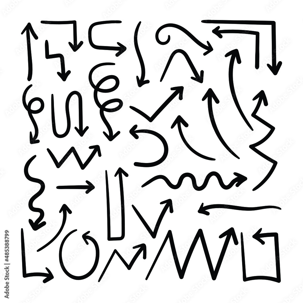 Hand drawn arrow set Free Vector Hand drawn arrow set Free Vector