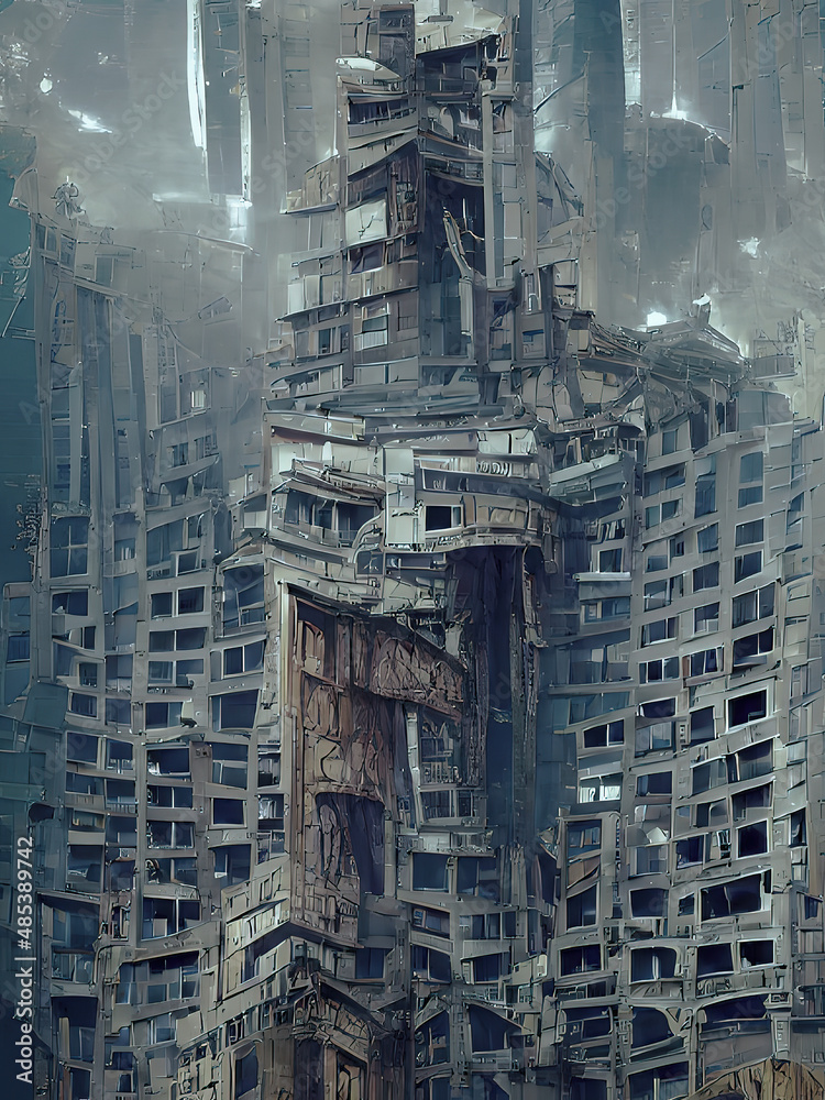 Obraz premium a city has perished, ruins remain