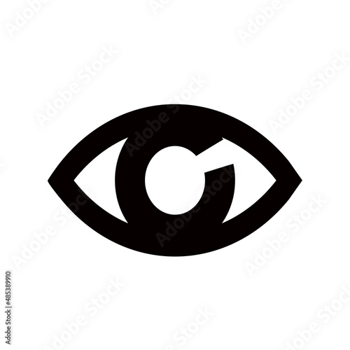 Oko,  symbol wzroku okulistyka, optyk - ikona wektorowa