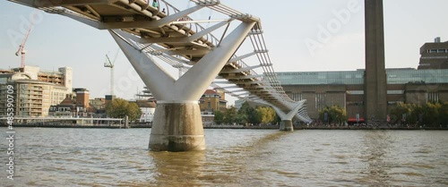Millenium Bridge Thames River Tate Modern Slow Motion London photo