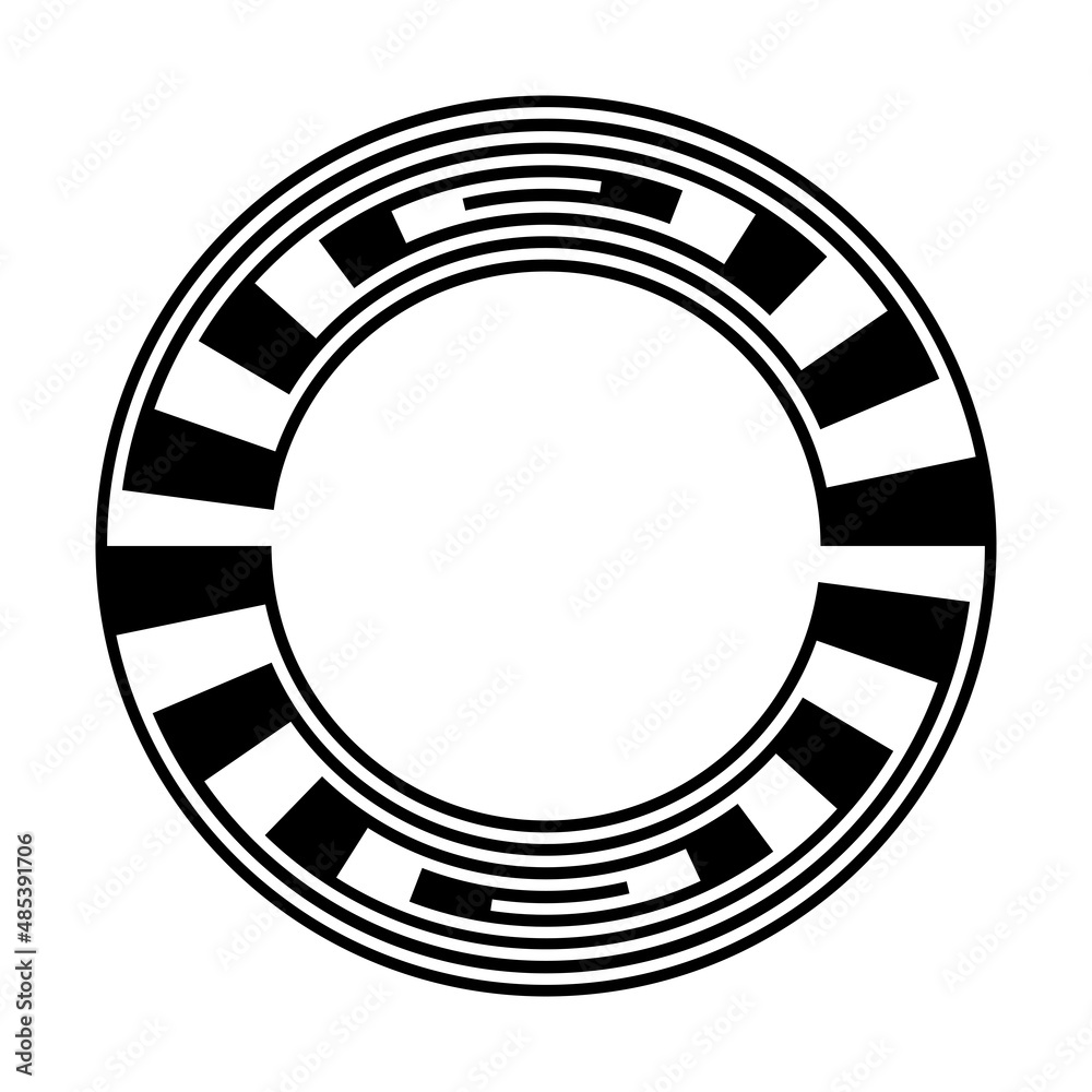 Abstract geometric circle icon. Circular design element. Abstract geometric circle icon. Circular design element.