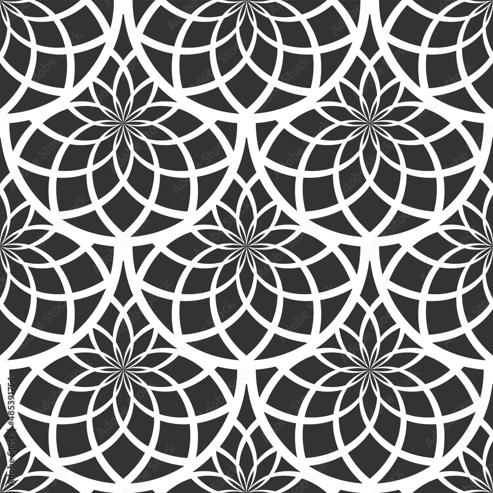 Art Deco motif in seamless decorative geometric pattern. Art Deco motif in seamless decorative geometric pattern.