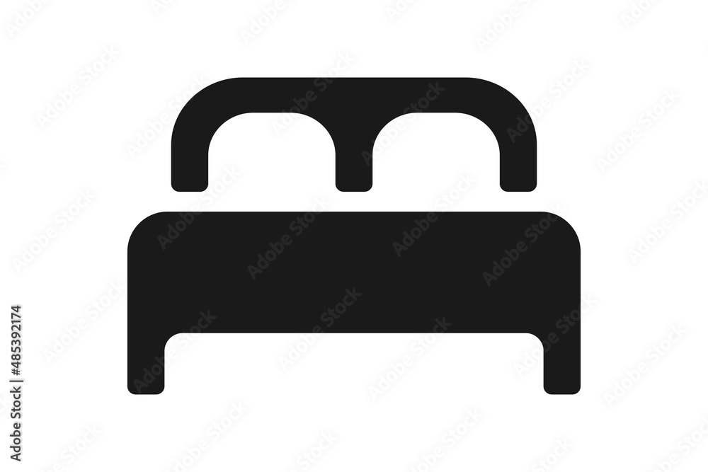 Double bed icon. Vector illustration. Double bed icon. Vector illustration.