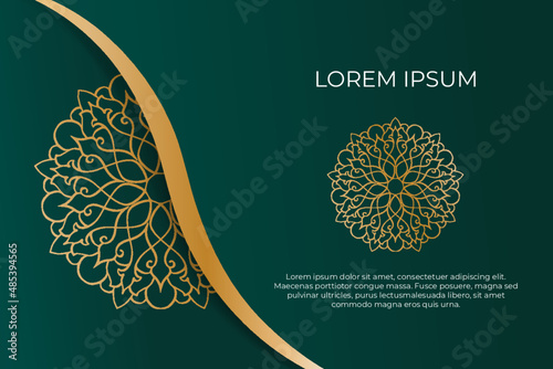 background with ornament mandala art luxury for ramadan card or invitation