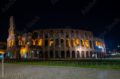 The symbol of Rome at night, the Colosseum