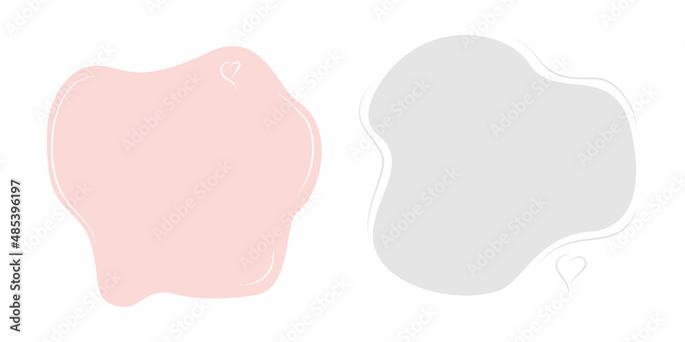 Set of vector frames for text with hearts. Templates for congratulatory inscriptions with hearts. Place for text congratulations on valentine's day, wedding Set of vector frames for text with hearts. Templates for congratulatory inscriptions with hearts. Place for text congratulations on valentine's day, wedding
