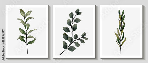 Abstract art design, set of modern creative minimalist  illustrations. Vector.