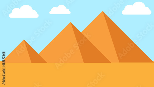 Egyptian Pyramids .pyramids of giza .pyramids .pyramids  vectors . Egyptian Pyramids illustrations .pyramids in giza
