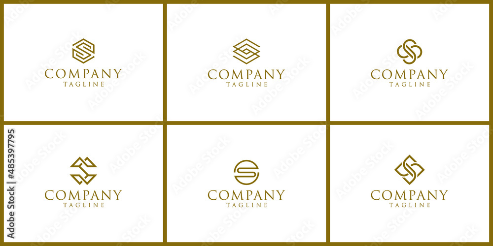 letter S logo design. Luxury abstract geometric logotype. Creative elegant wings vector monogram symbol.