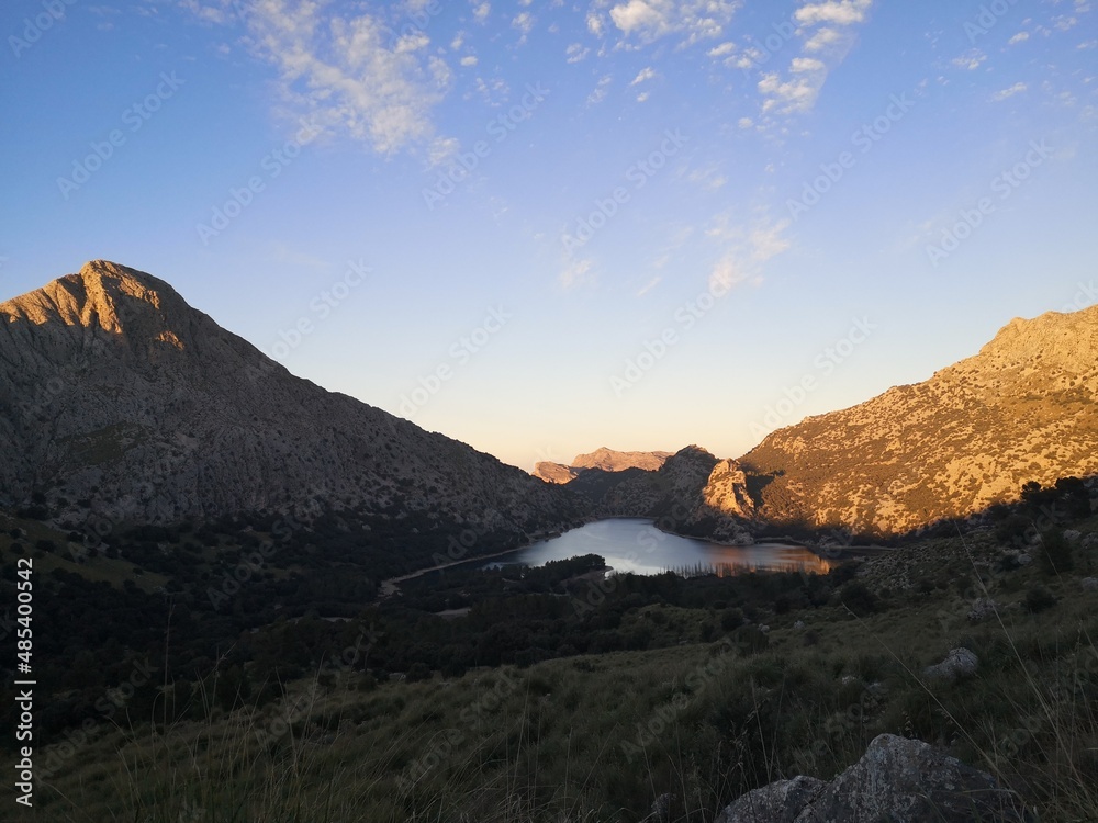 sunset in the mountains