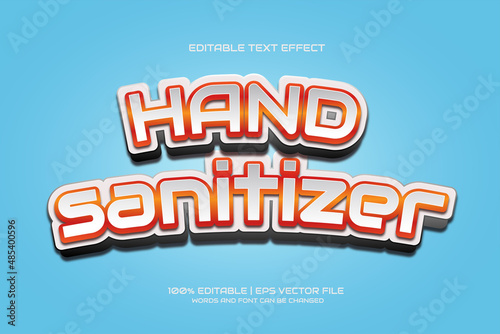 hand sanitizer text effect.