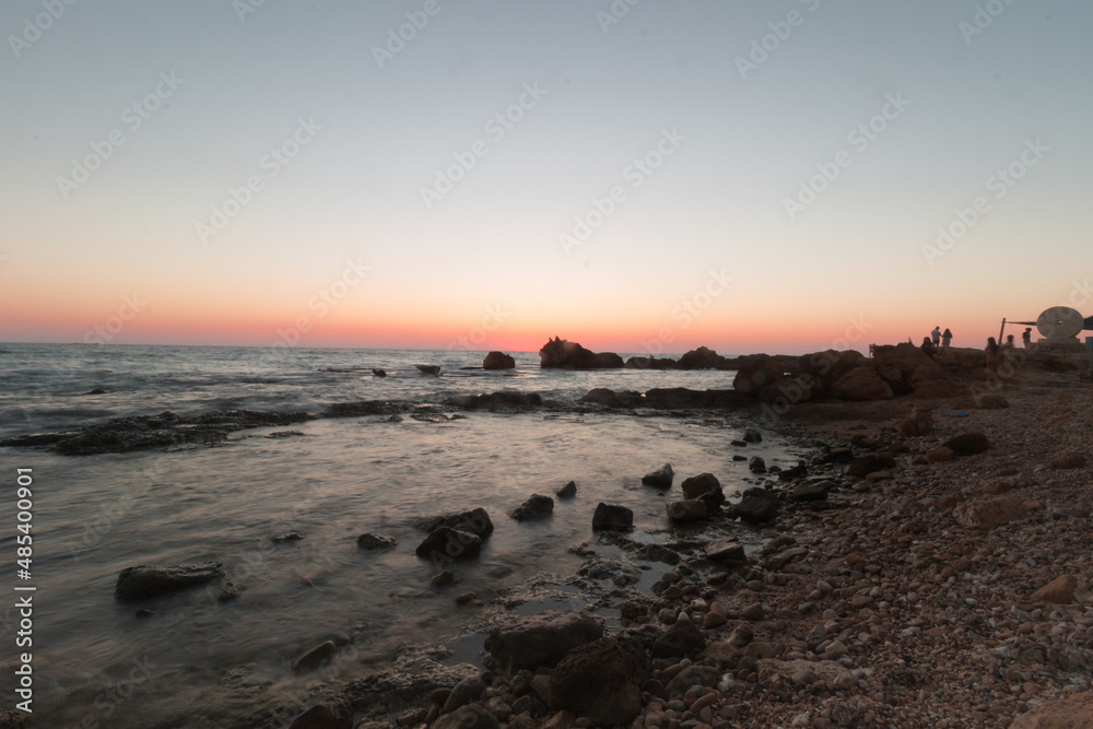 sunset on the beach