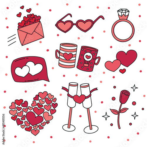 love, heart, valentine, vector, dot, pattern, shape, illustration, postcard, icon, symbol, holiday, seamless, hearts, design, set, decoration, romance, wedding, celebration, gift, red, art, flower, ro