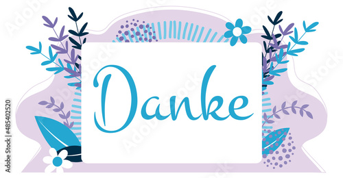 Danke, Schriftzug, Bordüre, Banner, Hintergrund