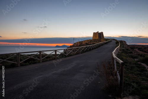 Mesa Roldan defensive tower, Almeria, Spain.