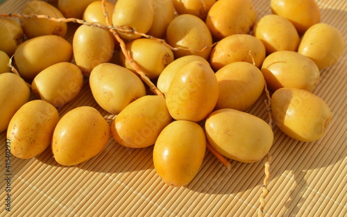 Fresh ripe barhi date palm fruits