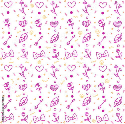 pattern, seamless, vector, flower, wallpaper, illustration, design, floral, pink, heart, art, love, decoration, holiday, birthday, texture, card, valentine, rose, decor, cute, spring, summer, leaf, el