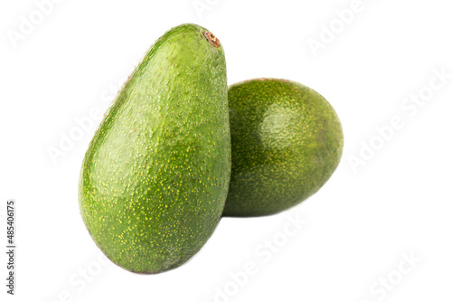 Avocado isolated on white background. Avocado close-up.