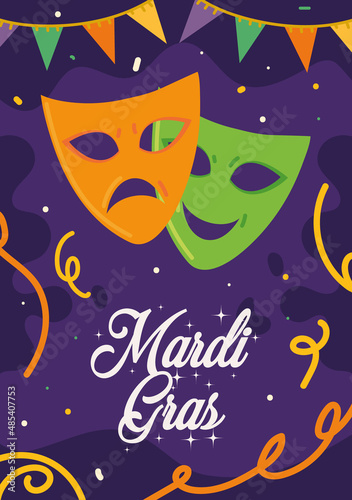 mardi gras greeting card
