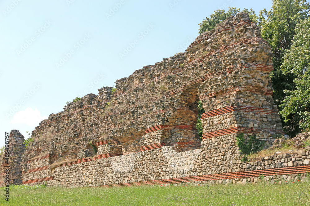 Roman walls in Hisarya, Bulgaria