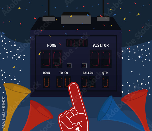 american football score board