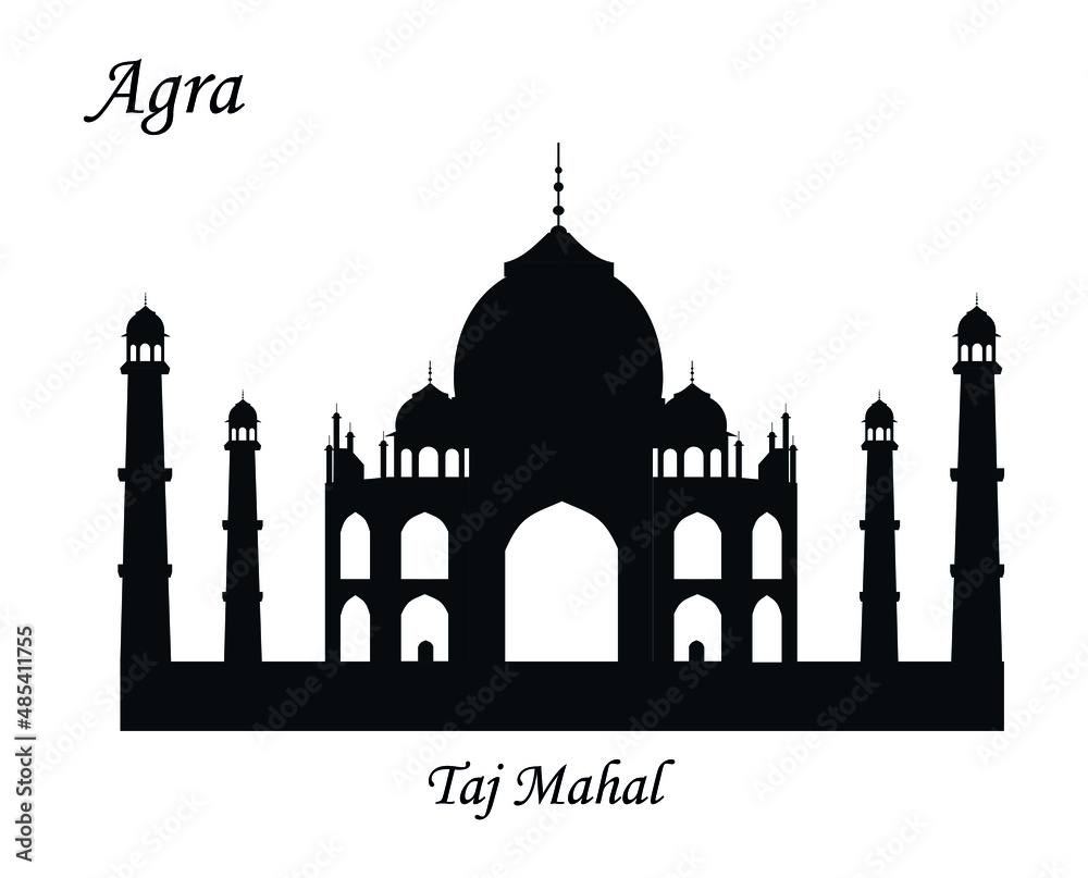 India Agra, travel, Landmark . Taj mahal culture architecture. Unesco world heritage. Mausoleum
