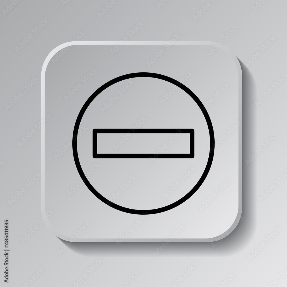 Stop simple icon, vector. Flat desing. Black icon on square button with shadow. Grey background.ai Stop simple icon, vector. Flat desing. Black icon on square button with shadow. Grey background.ai