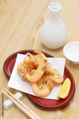 shiba ebi no karaage, deep fried Japanese  famous shrimp photo