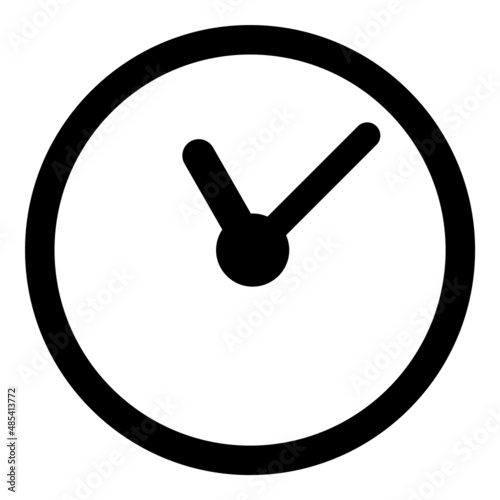 Timer Clock Flat Icon Isolated On White Background