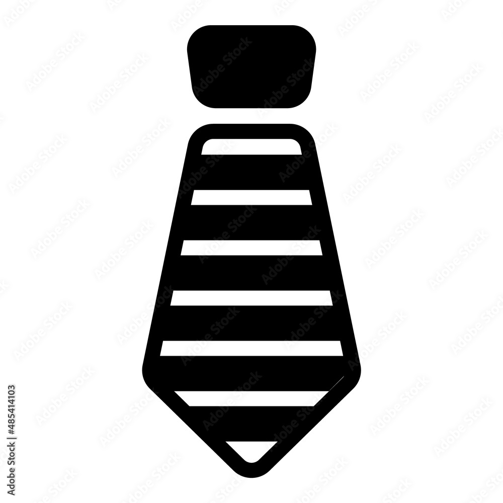 Necktie Flat Icon Isolated On White Background Necktie Flat Icon Isolated On White Background