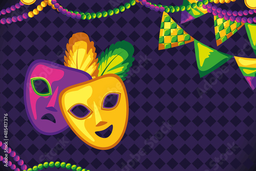 Mardi Gras festive mask