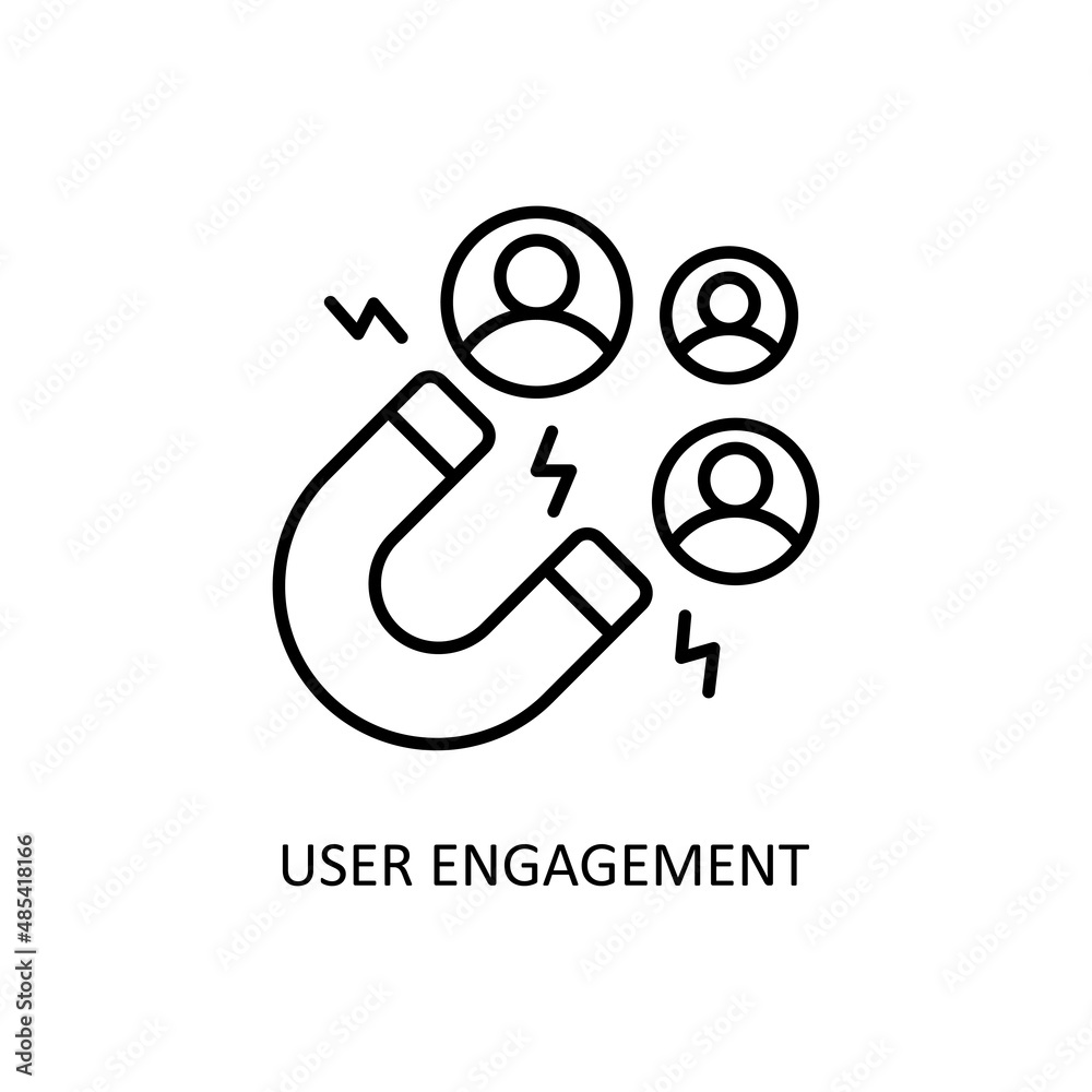 User Engagement Vector Outline icons for your digital or print projects. User Engagement Vector Outline icons for your digital or print projects.