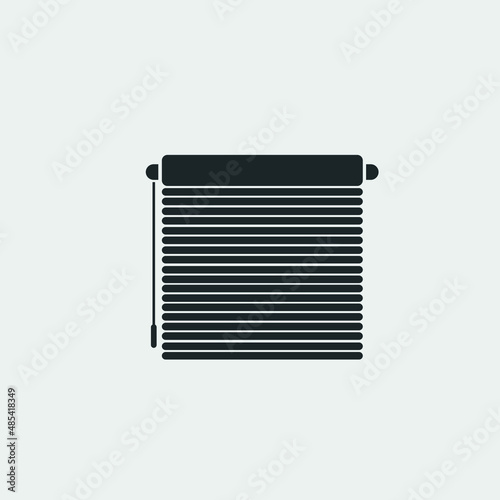 Blinds curtain vector icon illustration sign 