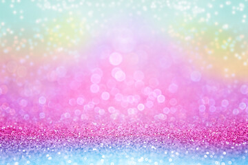 Rainbow color glitter girly birthday party unicorn background