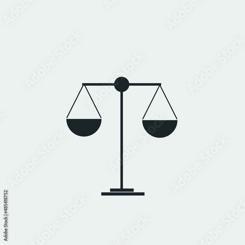 Justice scale vector icon illustration sign 